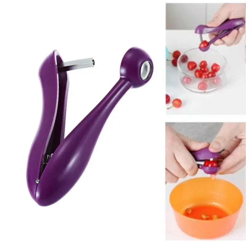 

Cherry Fruit Pitter Remover Olive Corer Remove Pit Tool Seed Gadgets Kitchen Fruit and Vegetable Tools Gadgets Cherry Pitters