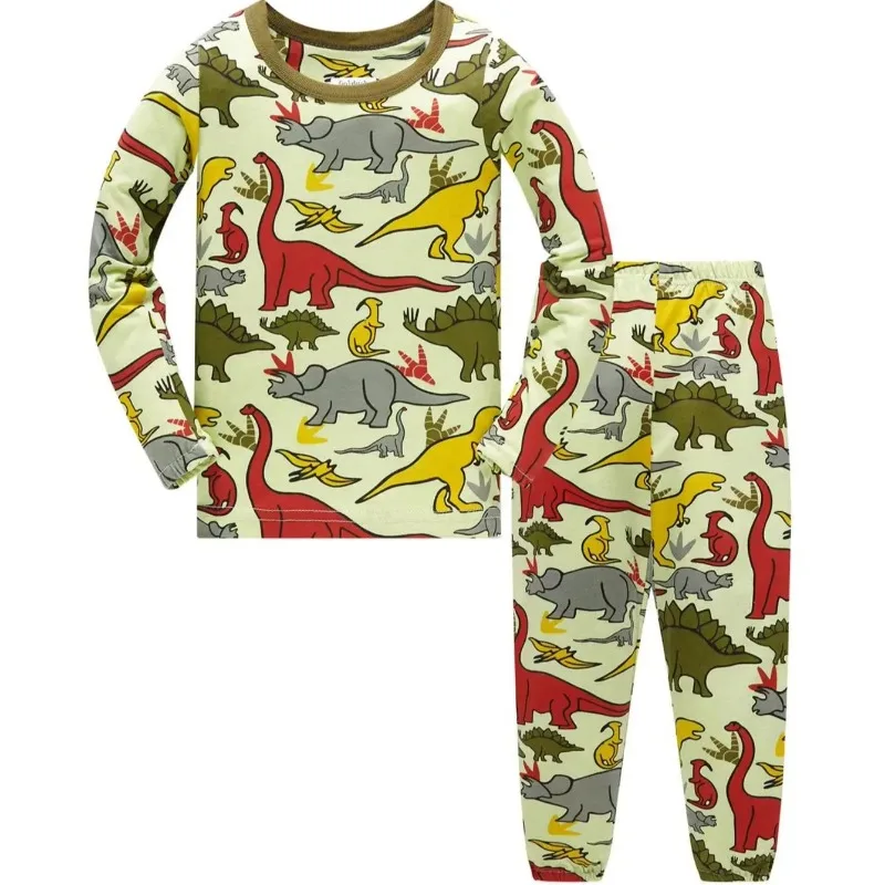 14+ Years Kids Pajamas Set, Boys Girls Long Sleeve Home Wear, Cute Bear Print Sleepwear for Toddlers