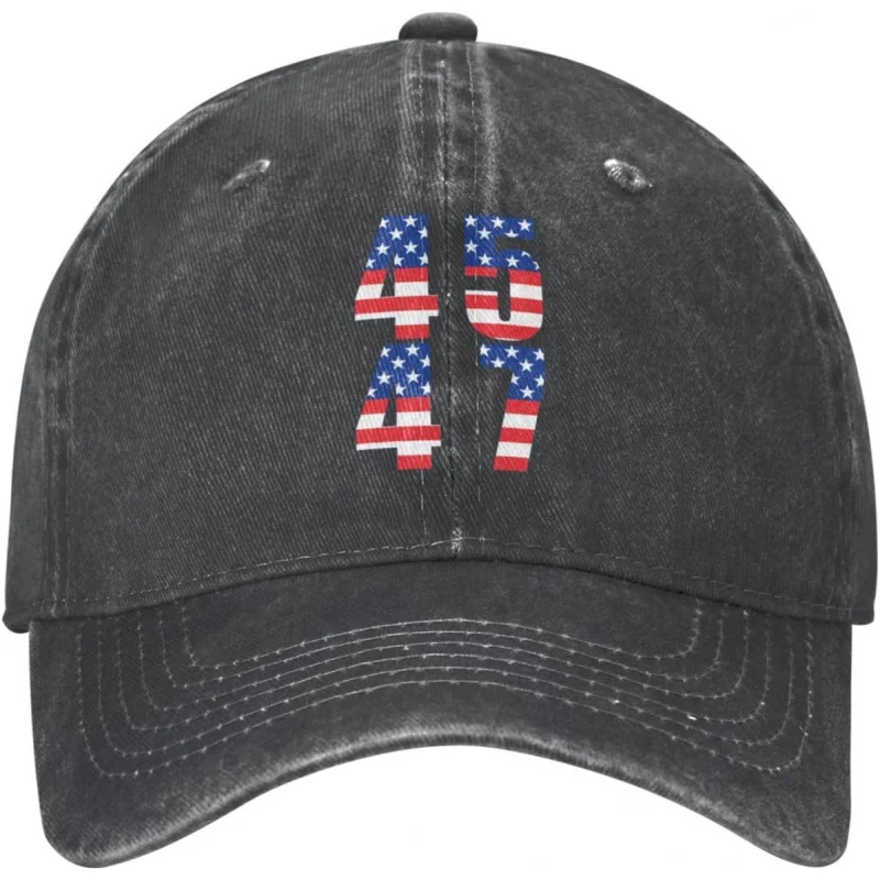 

Trump 2024 Presidential Hat 45 and 47 US Flag Unisex Adjustable Baseball Hat