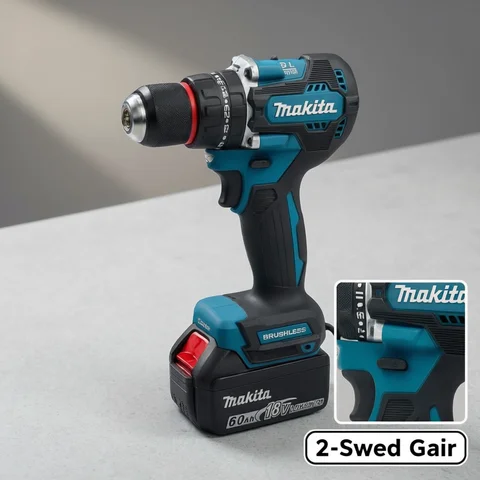 Tool Pro-Grade🏆 Original Makita DDF487 Cordless Driver Drill Brushless Electric Impact Screwdriver 18V Rechargeable Power Tool