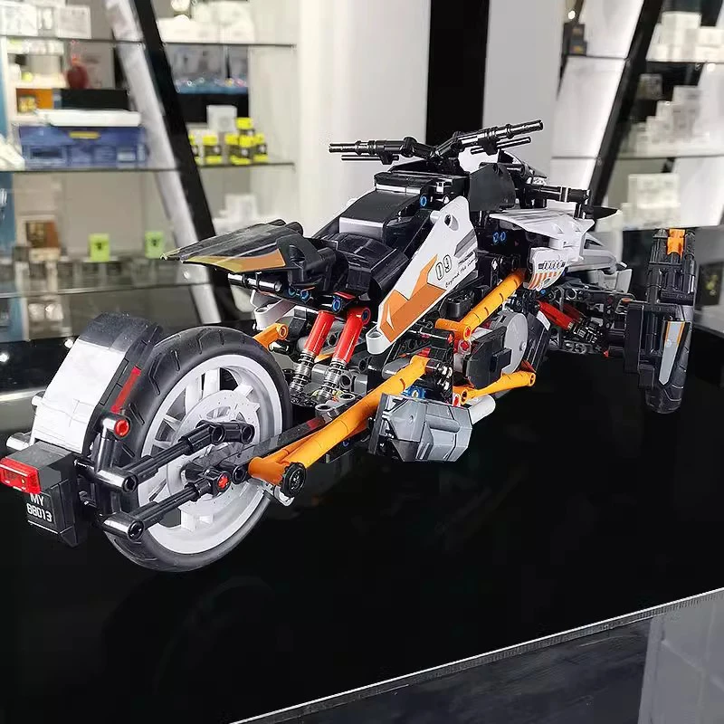 الكلاسيكية MOC 88013 دراجة نارية سوبر سرعة رالي نموذج مركبة بنة الطوب التعليمية لغز لتقوم بها بنفسك لعبة هدايا عيد الميلاد الصبي