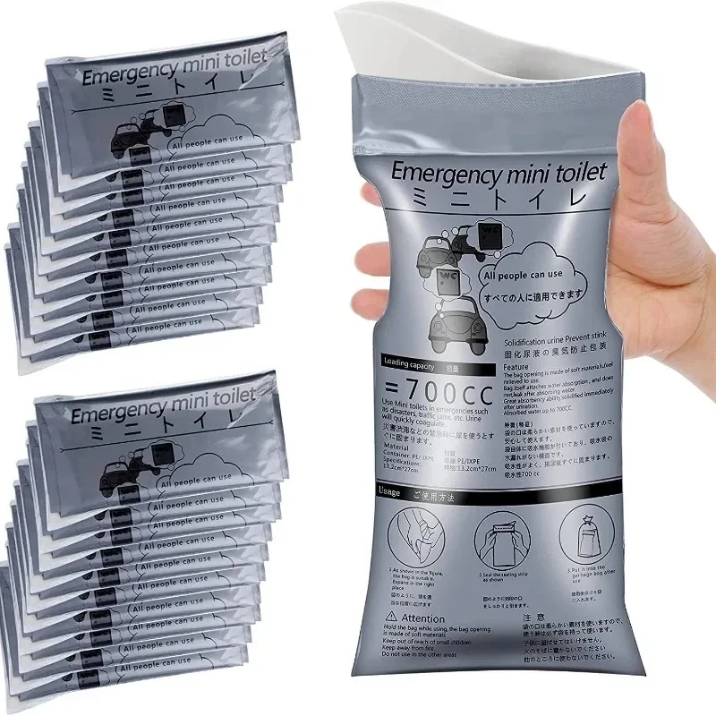 Outdoor Emergency Urinate Bags 700ml Take Piss Bags Travel Mini Mobile Toilet Universal Disposable Car Urine Bag for Women Men