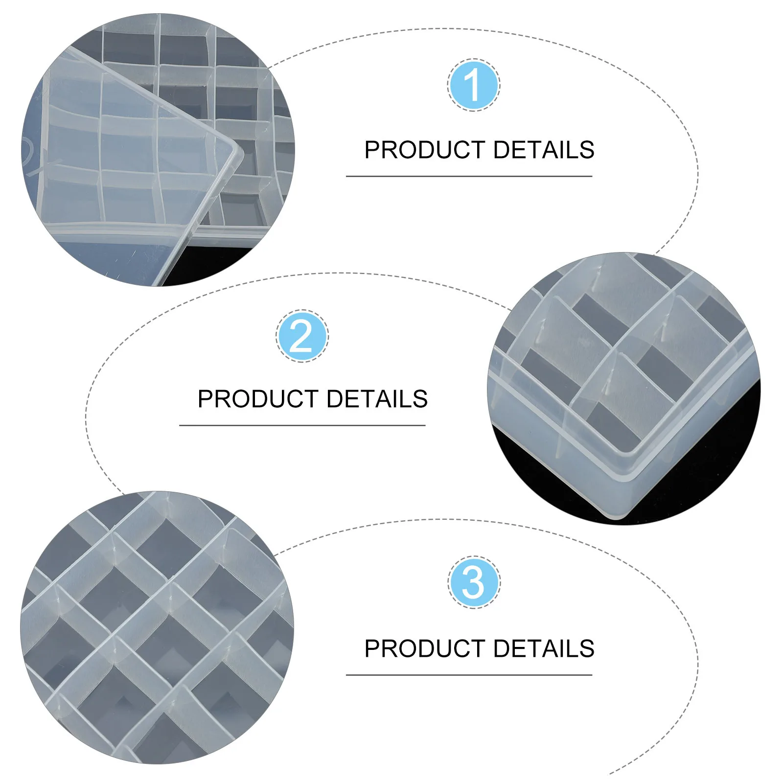 

36-Slot Sample Vial Case Transparent Plastic Storage Box for 5Ml Injection Bottles Portable Compartment Organizer Lab Freezer