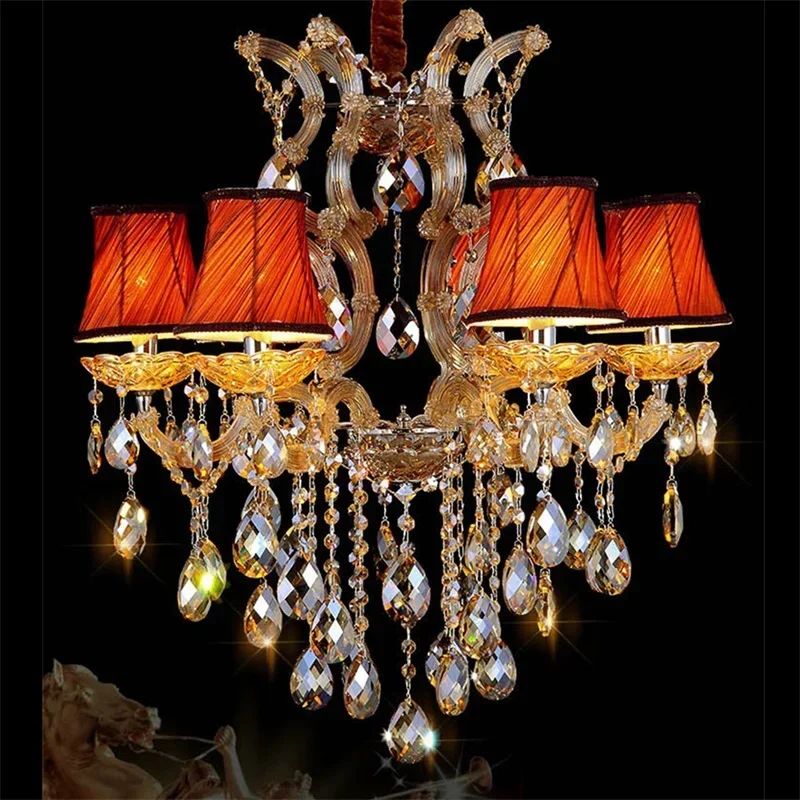 VIOLET European Style Chandelier Lamp Modern Luxury Pendant Light LED Fixtures for Home Villa Hall Meeting Room Bedroom