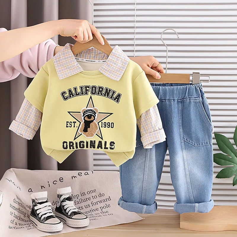 

New Spring Autumn Fashion Baby Clothes Set Children Boys T-Shirt Pants 2Pcs/Sets Infant Clothing Toddler Costume Kids Tracksuits