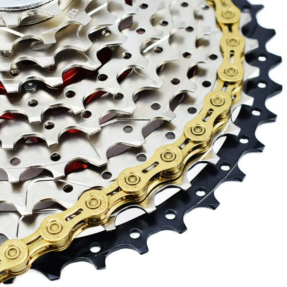 116 links Cycling Mountain Bike Half Hollow Chain 8/9/10 11 speed Bicycle Accessories Bicycle Chains Bicycle Parts Bike Chains
