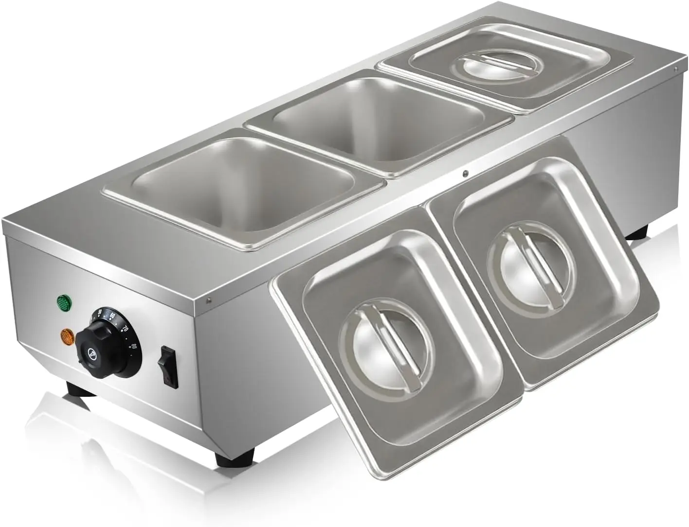 آلة تقسية، 3 خزانات وعاء صهر الشوكولاتة، وعاء فوندو كهربائي تجاري من الفولاذ المقاوم للصدأ بقدرة 1200 وات لشوكولاتة الشوكولاتة