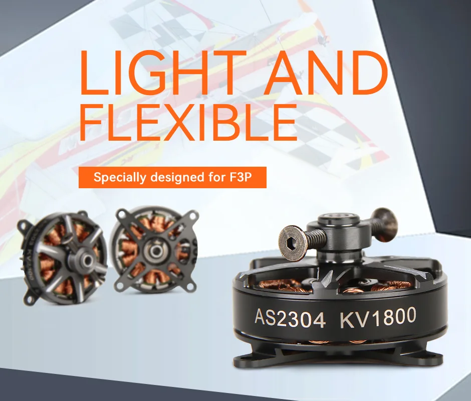 T-MOTOR AS2304 KV1500 KV1800 KV2300 2-3S Korte As F3P Indoor Rc Vliegtuigmotor