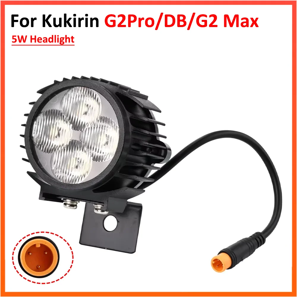 Image of 5W Scheinwerfer für Kukirin G2 Pro 2024 /G2 MAX /G2 Master Front-LED-Leuchten Wasserdichtes 3-poliges Terminal-Zubehör