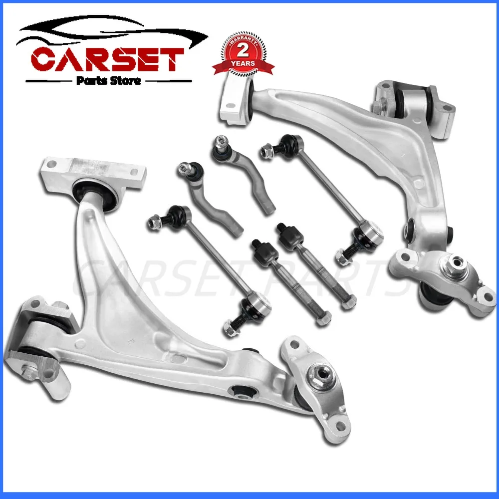 

8PCS Front Lower Control Arm with Ball Joints Outer Inner Tie Rod Sway Bar Link For 2016-2023 Volvo XC90, 2018-2023 XC60