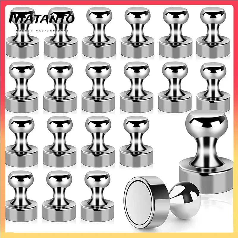 

10Pcs/set Super Strong Neodymium Magnet Magnetic Pushpins Sucker Thumbtack Durable Steel Magnet Push Pin for Refrigerator Locker