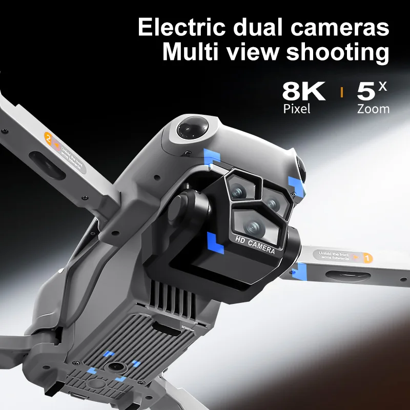 طائرة بدون طيار P26 جديدة مع شاشة لمس كبيرة عن بعد 8K كاميرا 3 محاور Gimbal ليلة اطلاق النار تجنب العوائق GPS عودة عالية