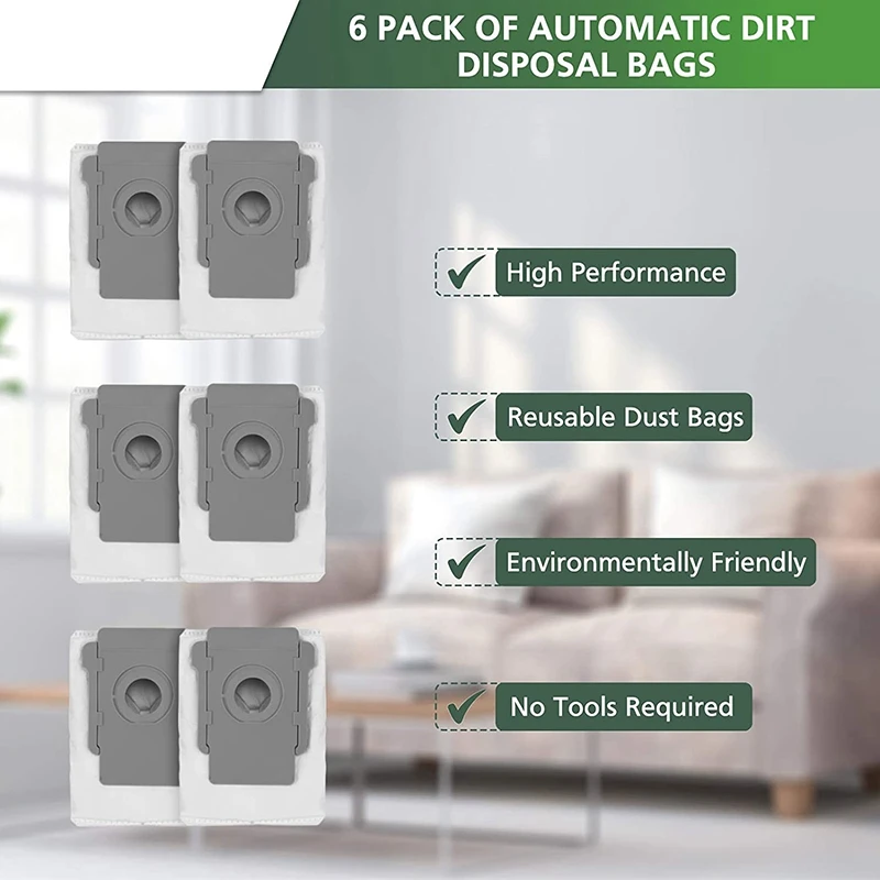 Pièces de rechange compatibles pour Irobot Roomba I & E Series, I7, I7 +, I3, I3 +, I4, I6, I6 +, I8, I8 +, E5, E6, E7, Robtiendra cs