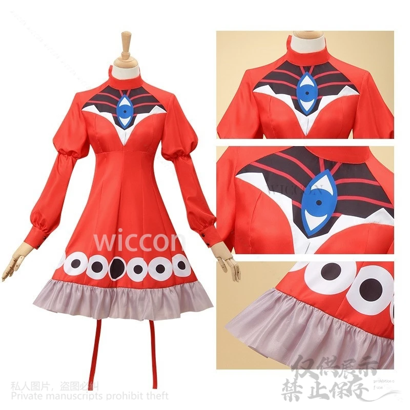 Mikuu r-906 Anime Gioco Progetto Costume Cosplay Sekai Lolita Dress Parrucche horror per Jirai Kei Ragazze Occhio del diavolo rosso Personalizzato