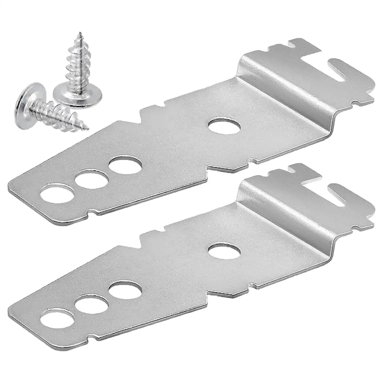 2x 8269145 Dishwasher Mounting Bracket Sturdy with Screws Easy to Install Durable Spare Parts for PS393134 WP8269145 AP3039168