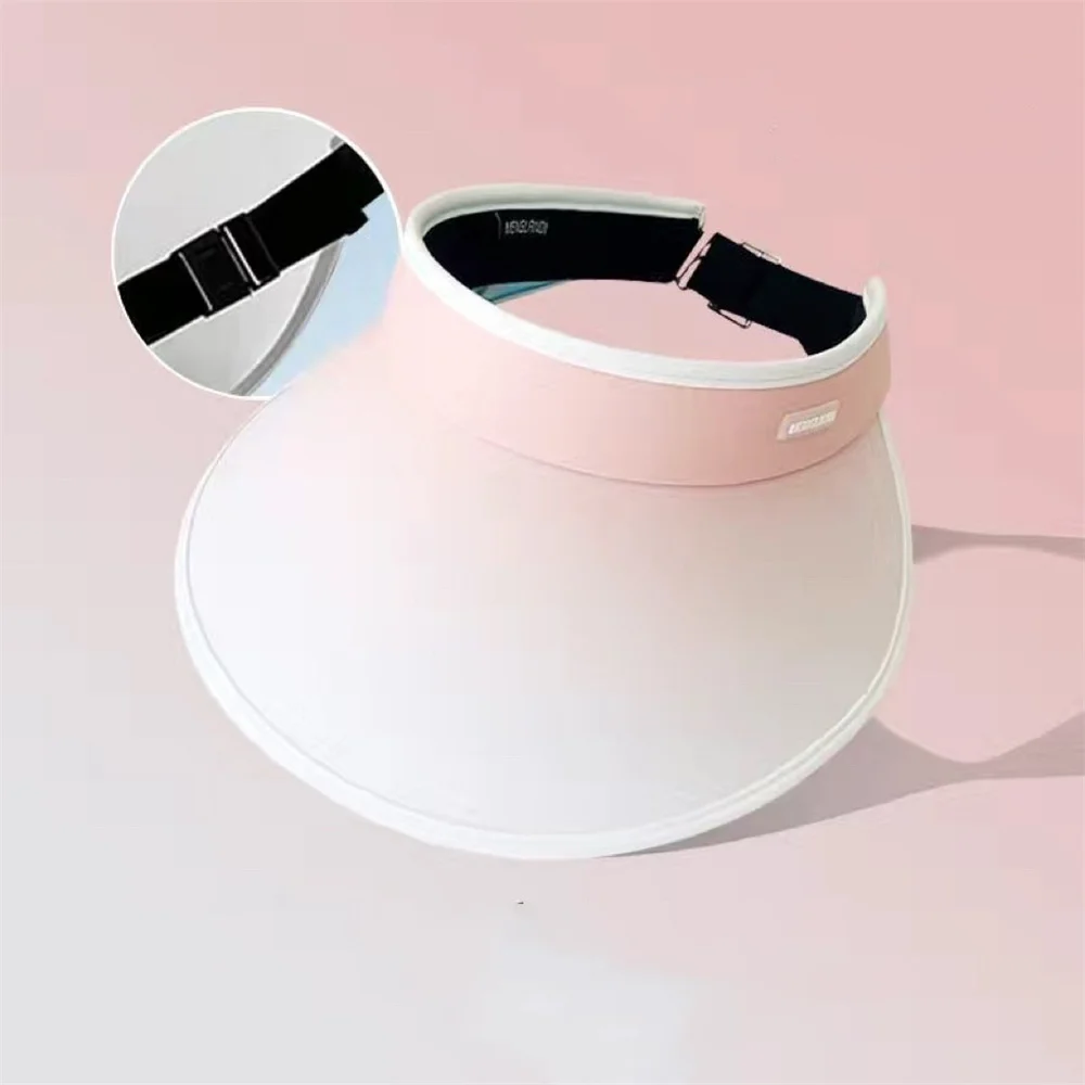 

New Sunblock Wide Brim Sun Hat Women's Large Uv Protection Golf Beach , Korean Design empty top hat