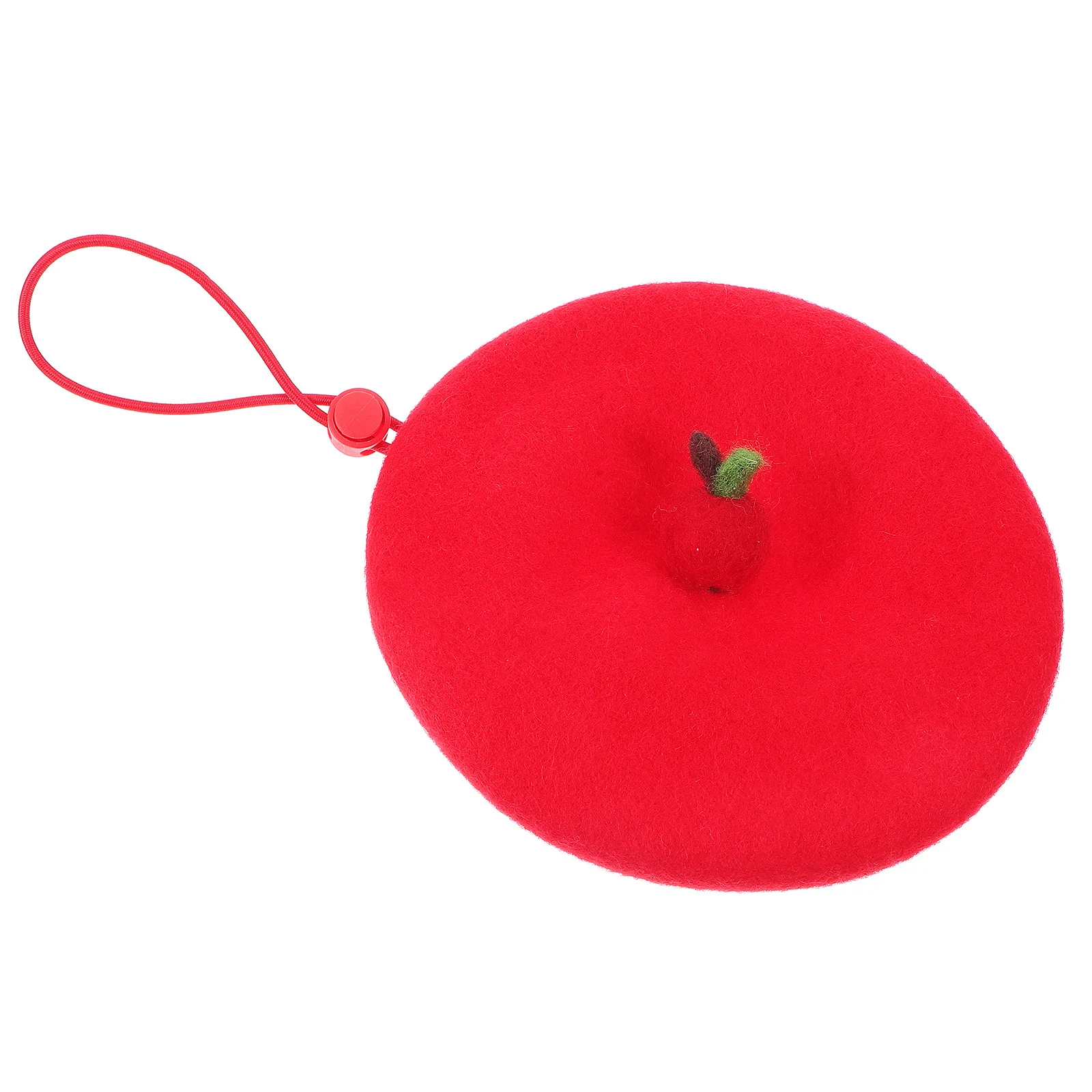

Pet Red Woolen Beret Hat Small Cat Dog Headwear Costume Cap for Holiday Party Photos and Daily Wear Winter Hat for Cat