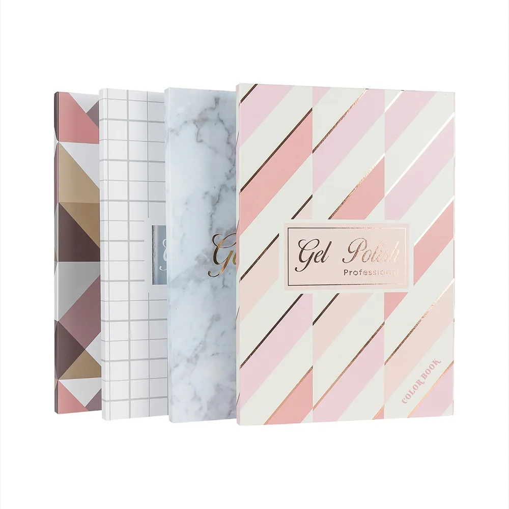 160PCS Colors Fake Nails Tips Display Book Nail Polish Storage Book False Nails Styles Showing Book with 192PCS Fake Nails Tools