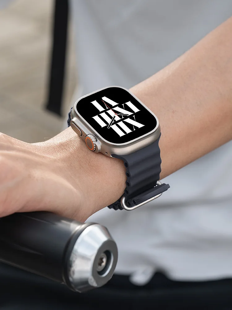 Ocean Straps für Apple Watch Ultra 3 49 mm Band 44 mm 40 mm 45 mm 41 mm 42 mm 38 mm 46 mm Schwarzes Armband iWatch Serie 11-10-9-8-7-6-SE