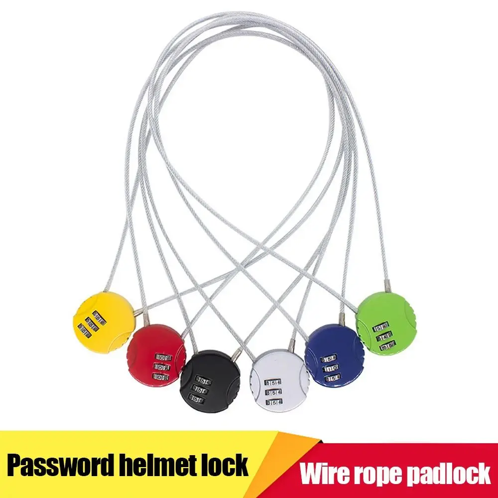 Motorcycle Helmet Lock Anti-theft Lock Extended Wire Rope Digit Padlock Smart Combination Lock Password Lock Code Security Lock