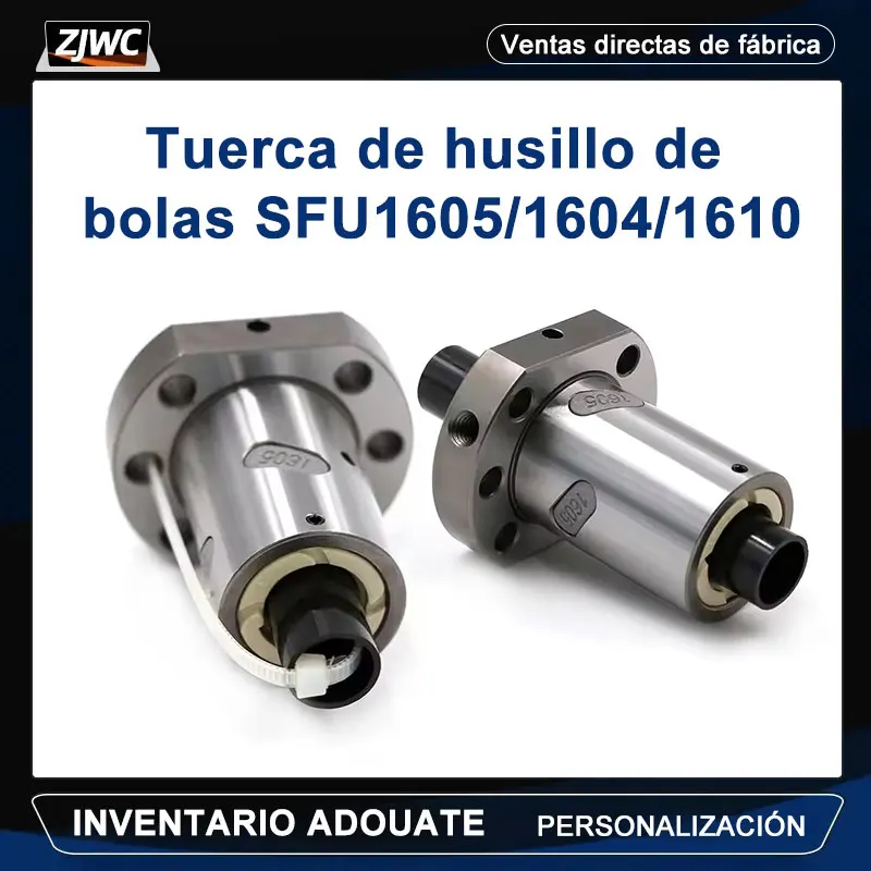 Tuerca de bola de tornillo de bola RM1605, tuerca de bola inversora de plástico/metal para husillo de bolas SFU1605 SFU1604 SFU1610, piezas CNC de tuerca de bola recta, 1 ud.