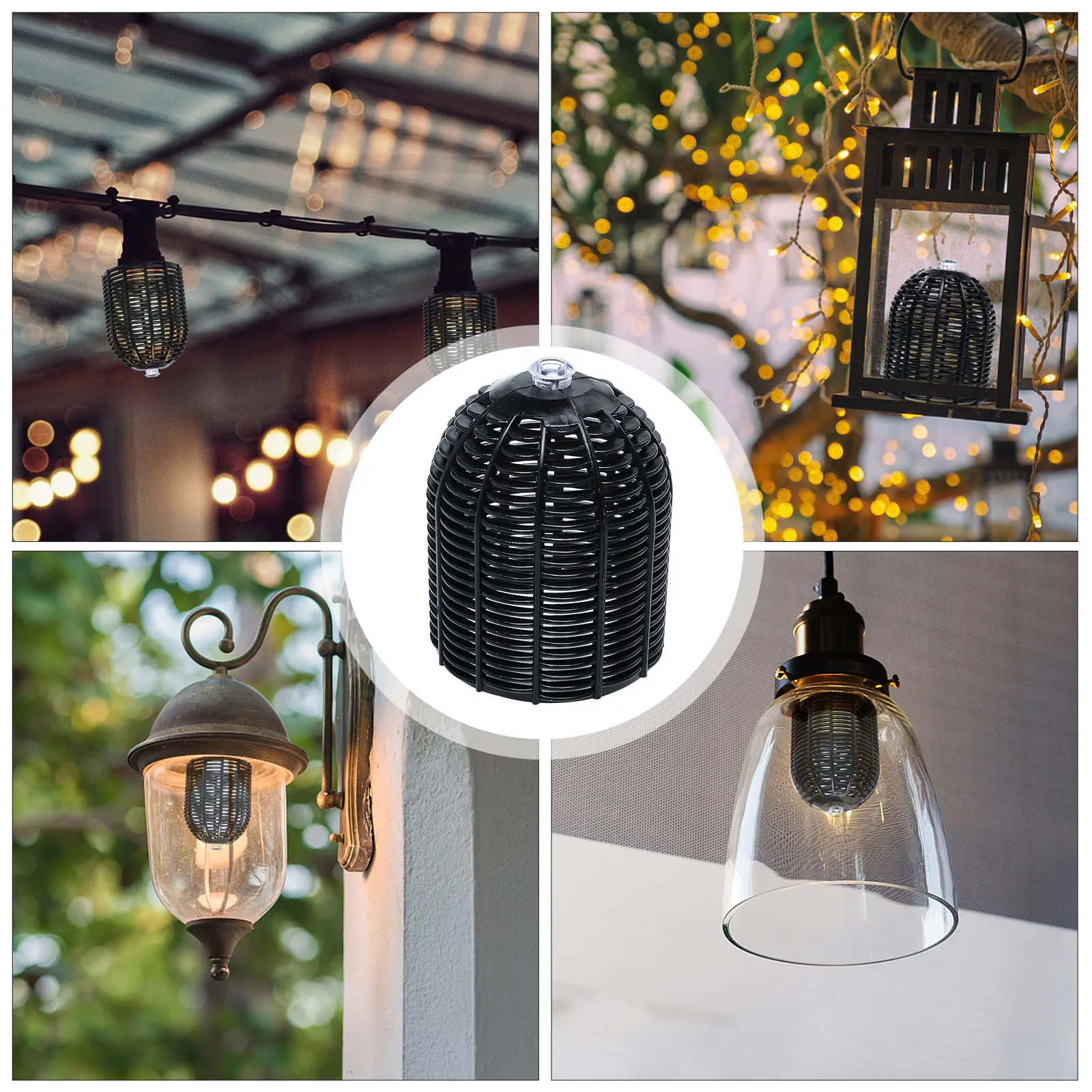 

10 Pcs Plastic Lampshade Pendant Holder Small Shades Accessories Light Post Simulation Rattan Home Decoration Durable Quality