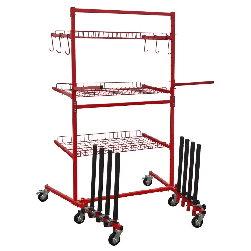 

Mobile body panel storage, auto parts cart, parts cart storage rack