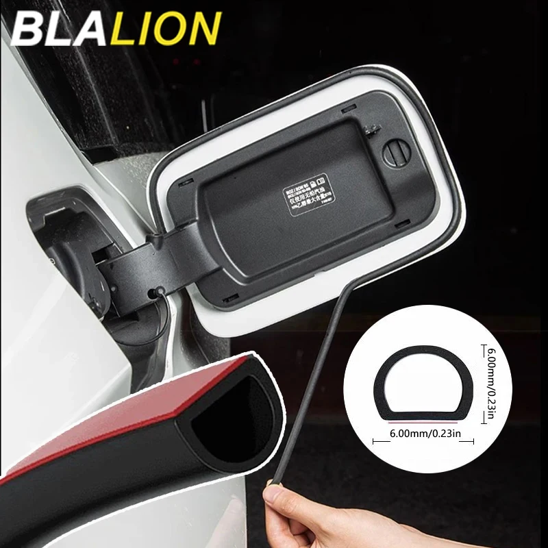 BLALION Car Fuel Tank Cap Seal Strip Self-Adhesive Waterproof Charging Port Cover Seal Ring Dustproof Auto Rubber Weatherstrip