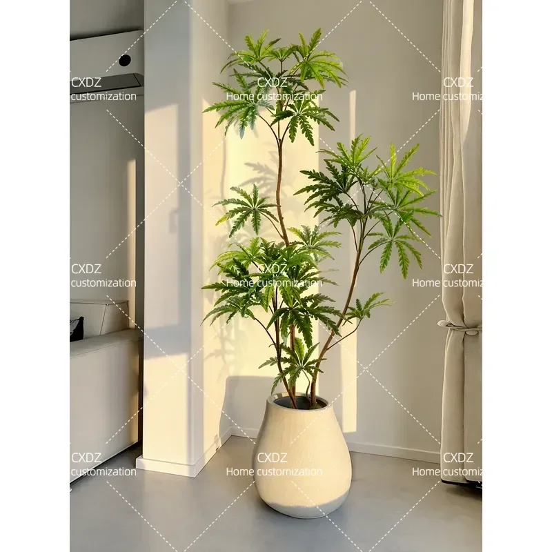 Large-scale simulated green plant peacock wood indoor living room floor-to-ceiling decorative flower advanced bionic plant