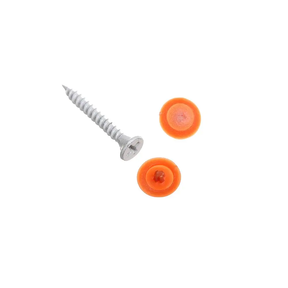 200pcs/bag Plastic Exterior Furniture Hardware Nuts Covers Cross Screws Decor Protective Cap