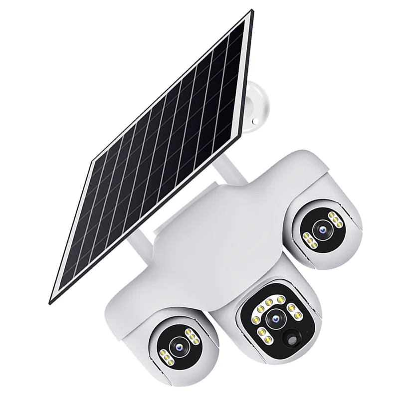 

APPLIA-Wifi IP Camera Wireless Outdoor Three Screens Three Lens PTZ 2-Way Audio Human Auto Tracking Surveillance