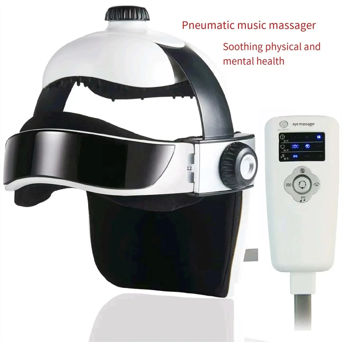 Direct Sale Electric Pneumatic Head Massager Brain Therapy Instrument Massage Machine Music Helmet Massage Cap