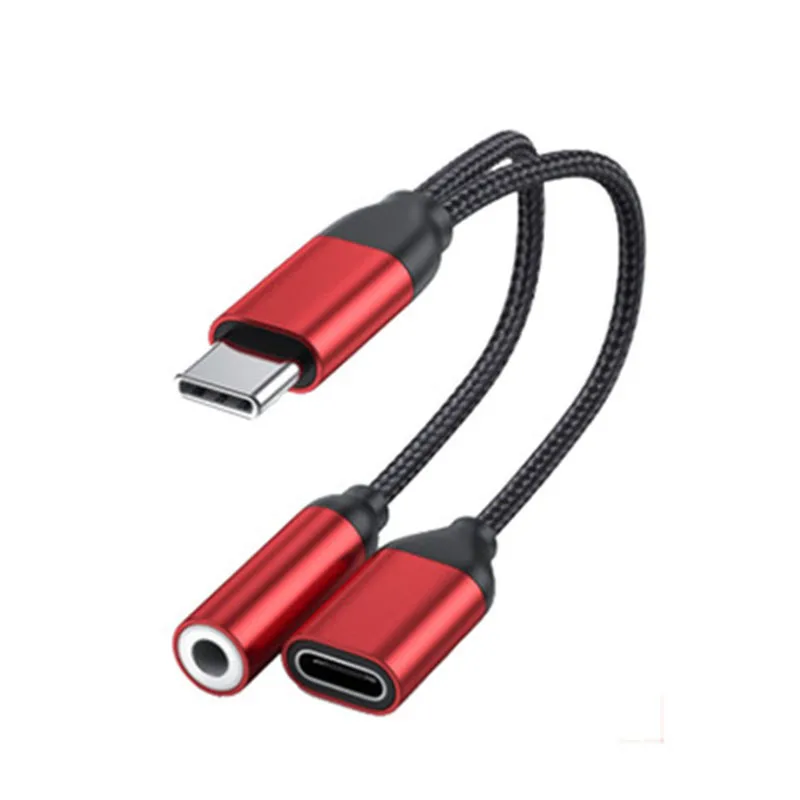 2 in 1 USB TYPE C CONVERTOR TO TYPE C 3.5MM HEADPHONE JACK AUDIO ADAPTER AUX CABLE