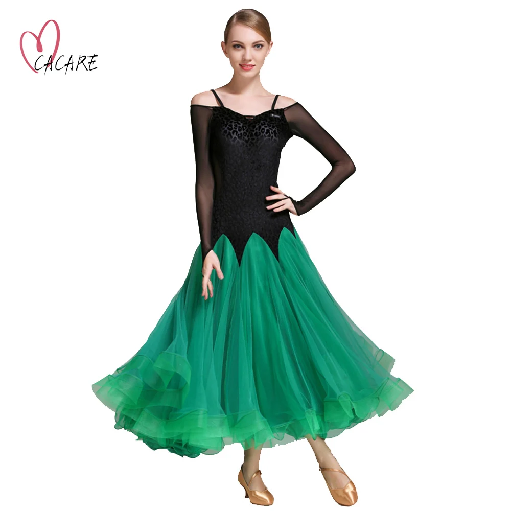 Cacare Vintage Chuẩn Nhảy Đầm Phòng Khiêu Vũ Cuộc Thi Nhảy Đầm Tango Ví Đầm Flamenco D0411 Lớn Xù Lông HEM