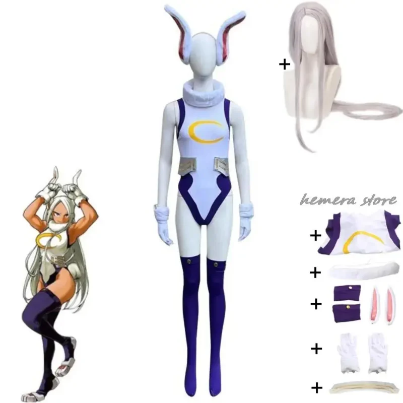 2025 New Mha Rabbit Hero Mirko Sexy Costume Anime Bnha Rumi Usagiyama Miruko Role Playing Party Cosplay Women wat115