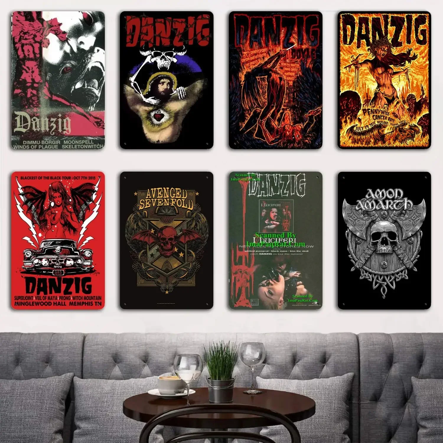 Glenn Danzig Tin Metal Plaques and Signs Wall Decor, Captain Poster, Vintage Decor, Bar, Pub, Club, Wall Decoration