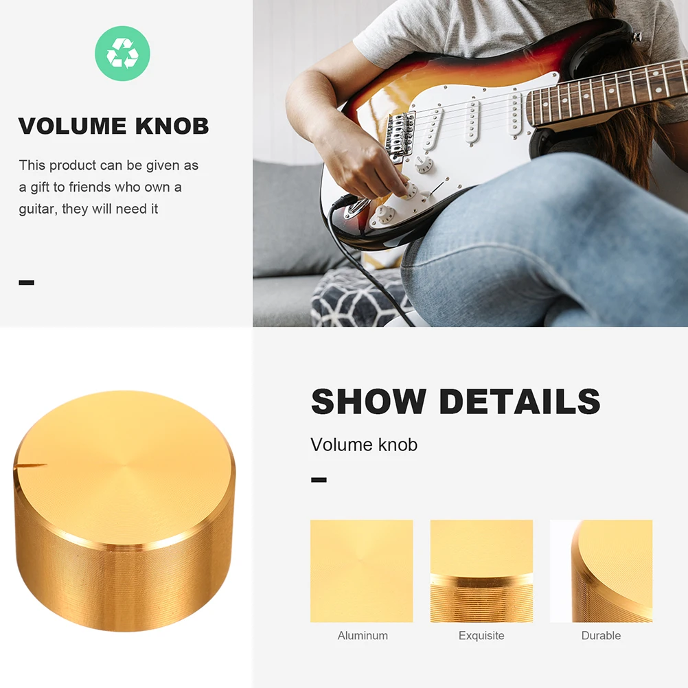 

6 Pcs Guitar Knob Electric Knobs Volume Tone and Control Tuner Buttons Potentiometer Parts Cap