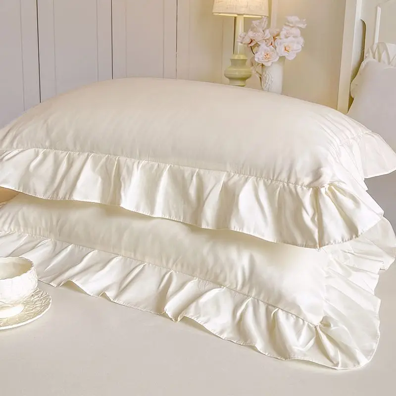 1PCS Princess Lace Ruffled Bed Skirt Decorative Bedsheet Non-slip Mattress Cover Home Bedroom Embroidery Bed Skirt