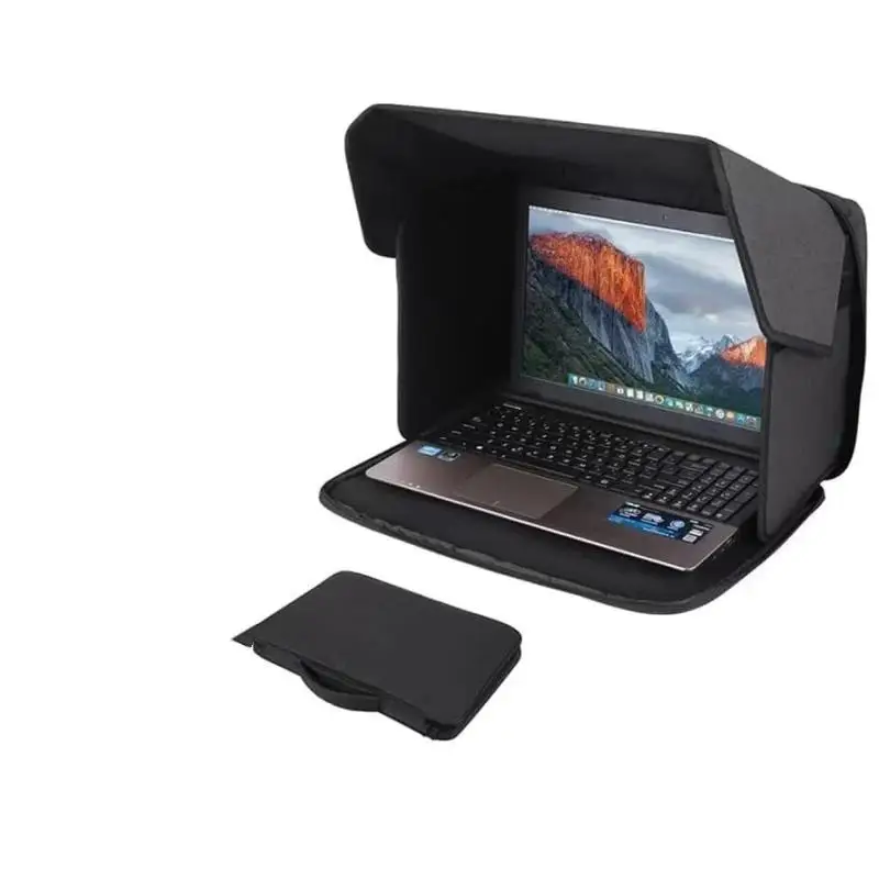 〔CCA13〕Foldable Laptop Sun Shade Privacy Cover Portable Anti Glare Screen Hood Outdoor Protector Storage Bag