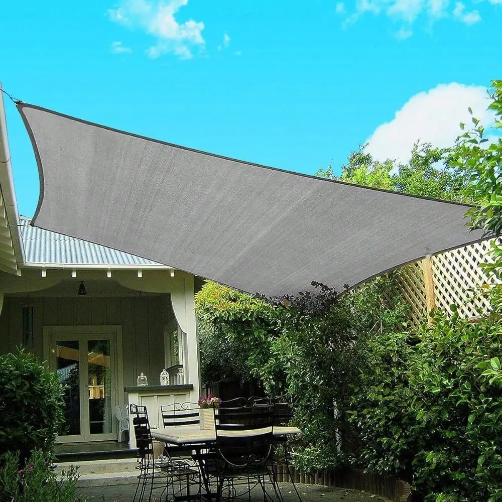 

Patio Sun Shade Sail Canopy, 8 X 10 Patio Sunshade Cover Canopy Durable Fabric Cloth For Outdoor Garden Yard Pond Pergola FSand