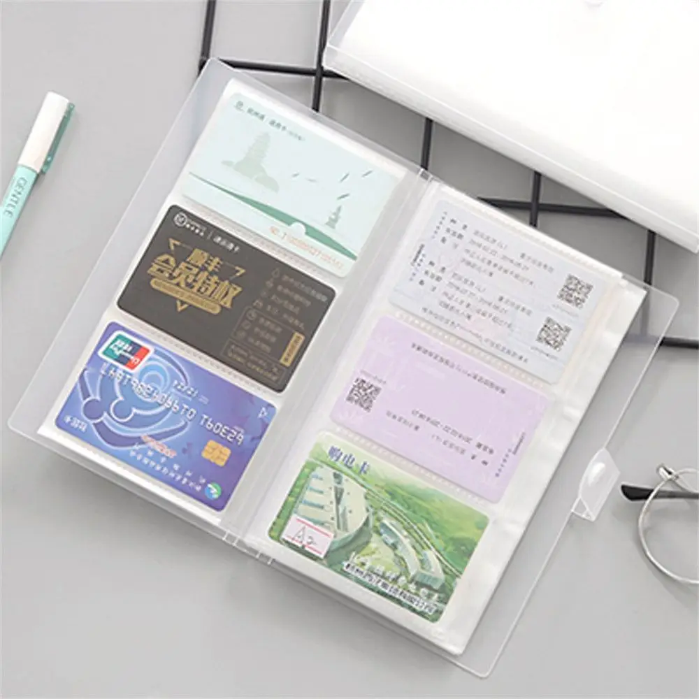 Name Card School Supplies Photo Card Book Card Stock Ticket Collection Book Card Book ID Card Holder Picture Storage Case