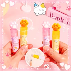 Kawaii Stationery Aesthetic stationery items office supplies gift cute things for school Lipstick design cat paw eraser Rubber