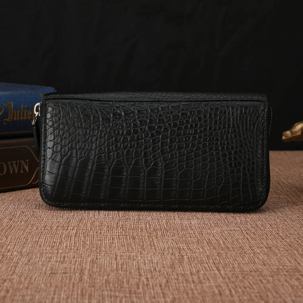 2024 New Designer Luxury Belly Crocodile Leather Men Wallets Business Genuine Leather Clutch Bag Matte Lage Capacity Wallet 45