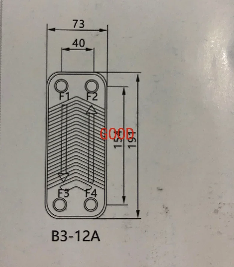 الفولاذ المقاوم للصدأ النحاس مبادل حراري الفلور المياه تبادل سخان المياه #5