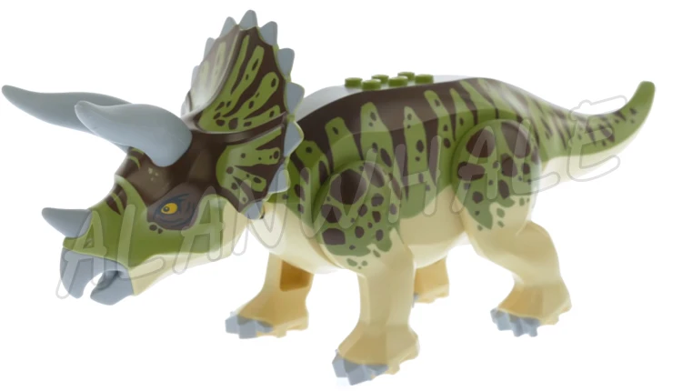 471 peças Jurassic World Triceratops Rampage Dinossauro com cercas, Buggy, Ovo Giratório, Parque 11336, Blocos de Montar Compatíveis com o Modelo