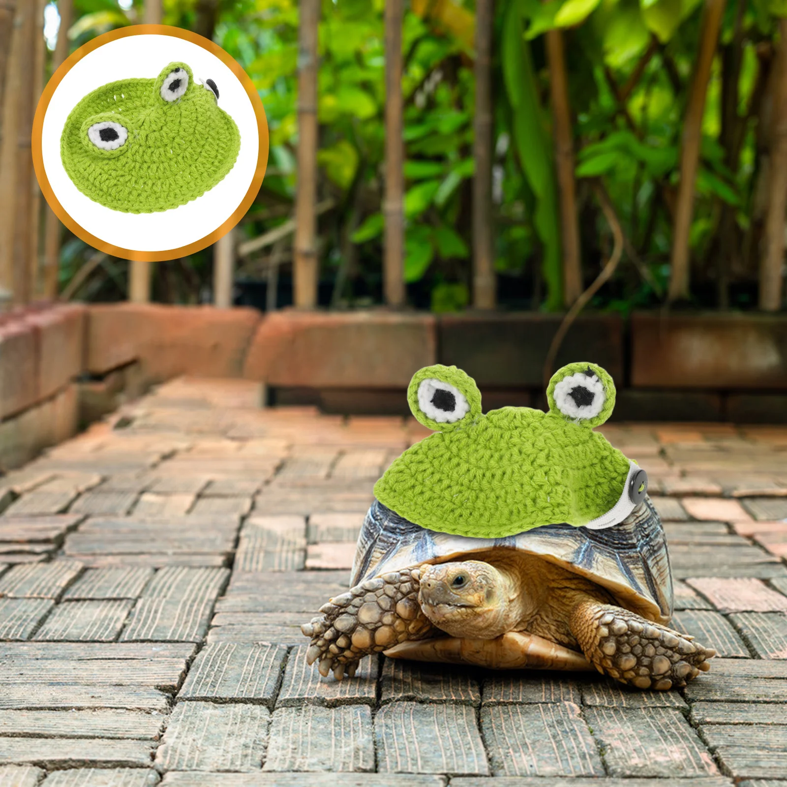 

Pet Turtle Shell Decor Handmade Knitted Costume For Small Animals Soft Winter Sweater For Halloween Christmas Party Photo