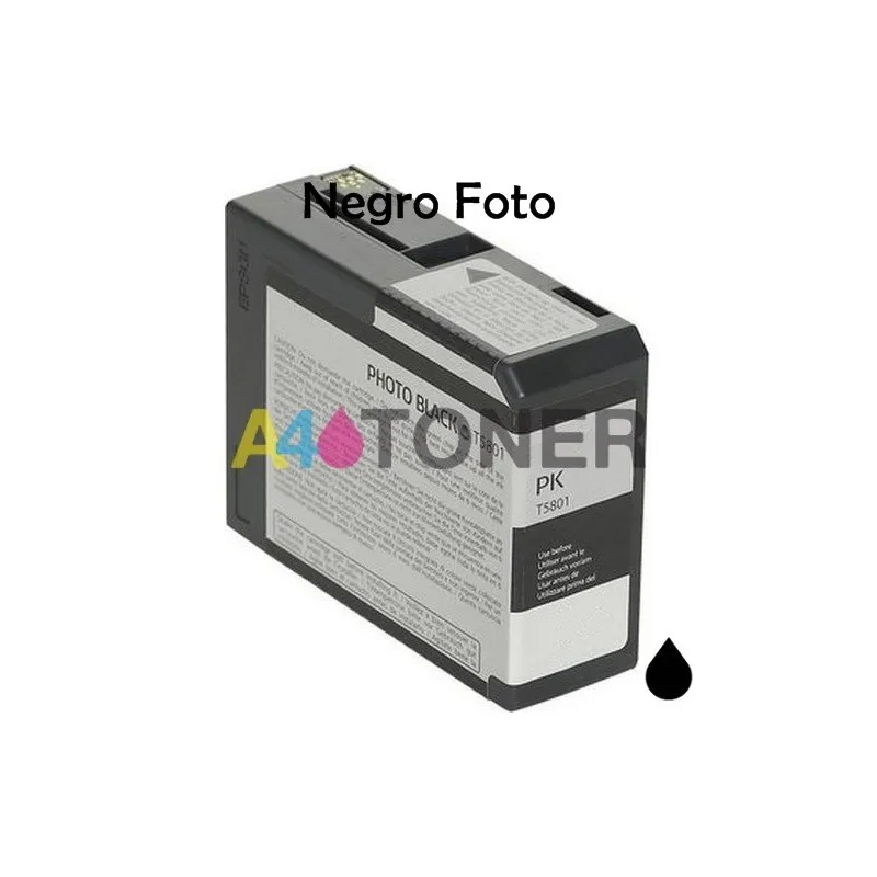 Epson T5801 black photo ink cartridge compatible with Epson C13T580100 A4toner.com