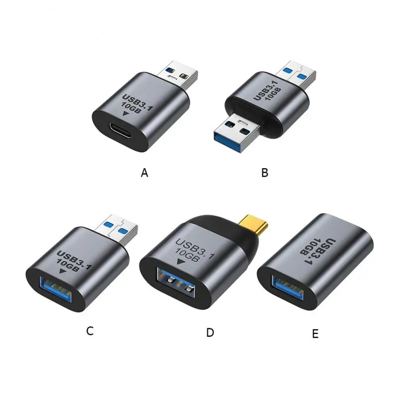 RYRA USB3.1 to USB 3.1/Type C Adapter Mini Male Female Converter USB3.1 Gen 2 Charging Data High Speed Transfer Connector 10Gbps