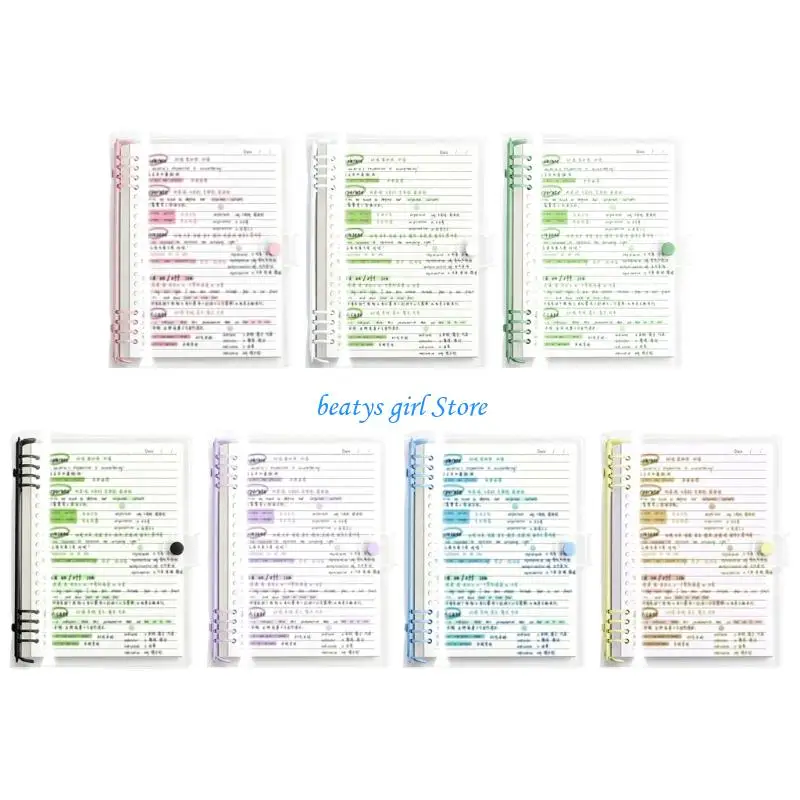 C7AB A 5 Refillable Notebook Notepad for Organized Class Note, Plans and Writing