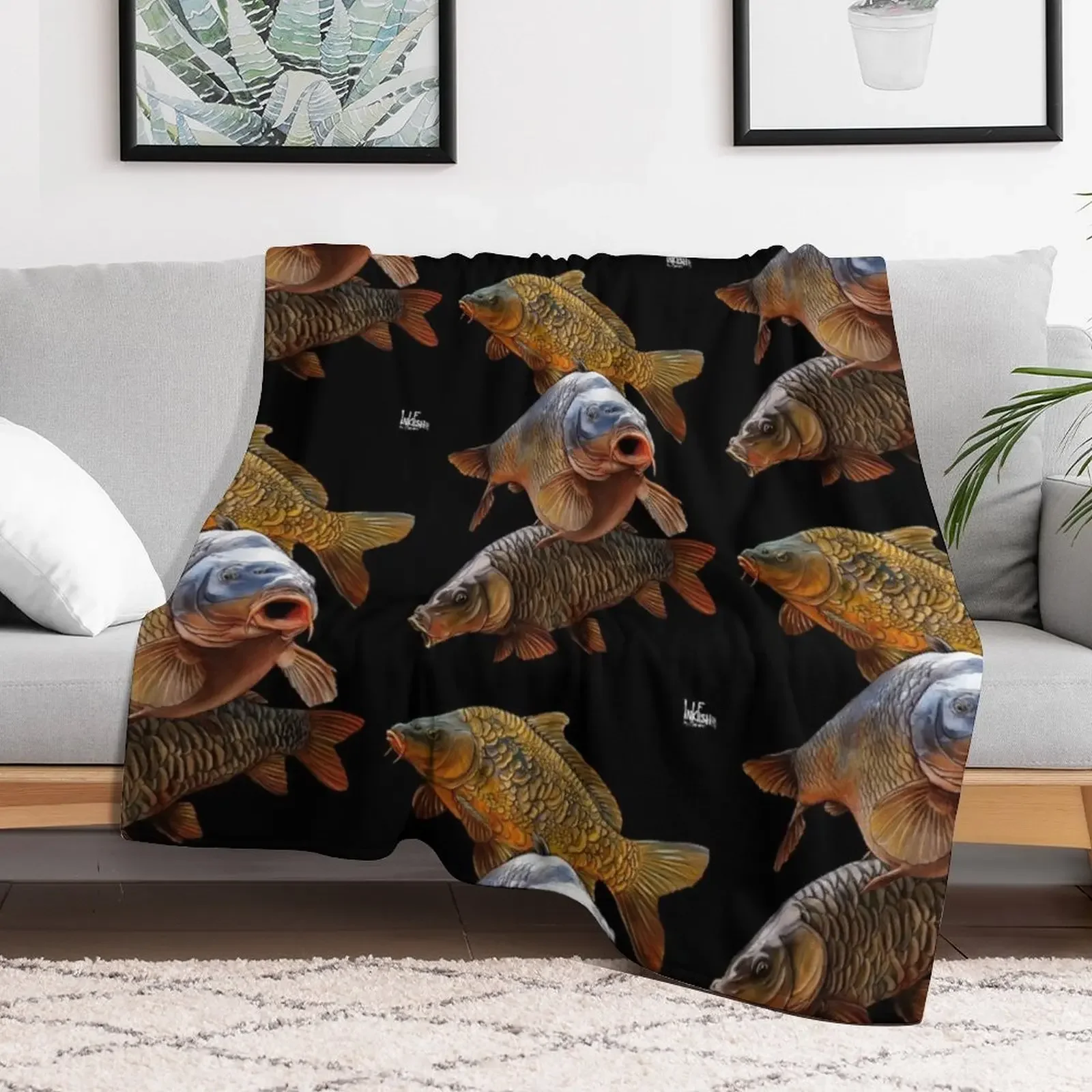 Carp gang 1 Throw Blanket Thin Single Decorative Sofa Moving Blankets